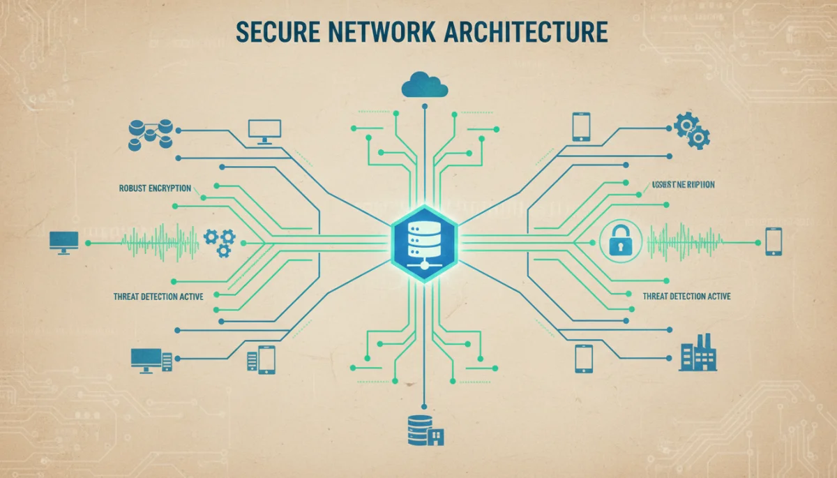 Secure network infrastructure with advanced cyber defense protocols