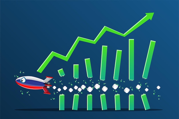 A graph trending upwards representing inflation rates in recent months, with data points indicating fluctuating economic conditions.