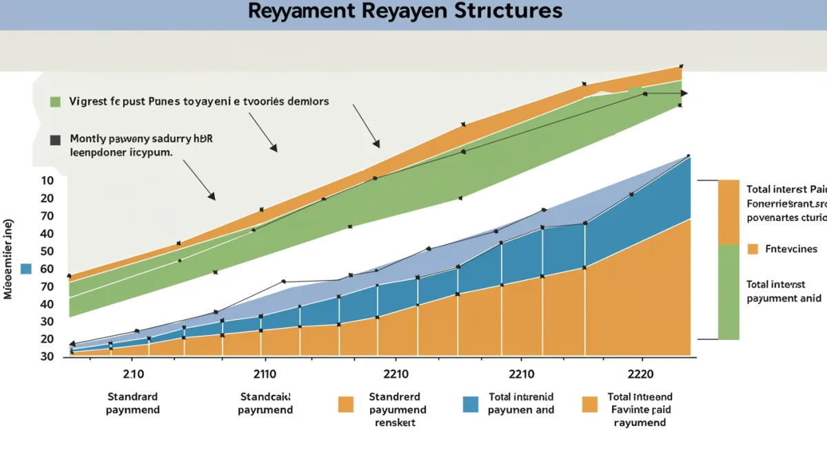 Infographic comparing various student loan repayment plan structures