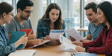 Students reviewing 2025 FAFSA forms for college financial aid changes