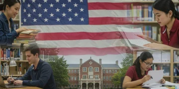 Students working on campus through Federal Work-Study Programs