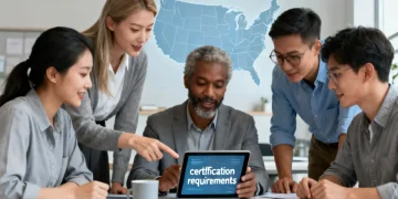 Teachers collaborating on new certification requirements for 2026 in the United States.