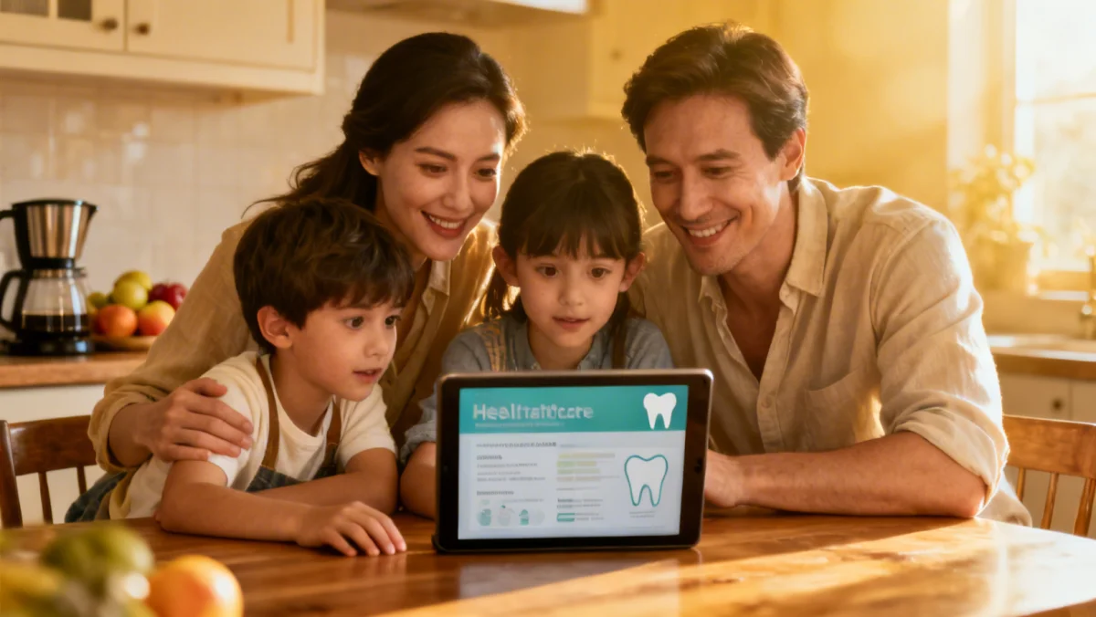 Family reviewing CHIP dental benefits information online