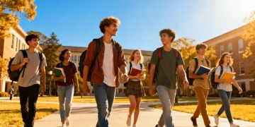 College students walking on campus, symbolizing educational opportunities with Pell Grants