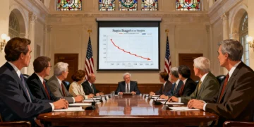 Congressional leaders discussing federal budget cuts for non-defense sectors