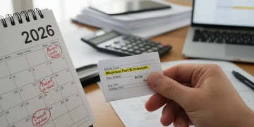Medicare Part B Premium 2026 Bill with a $10 Increase Highlighted