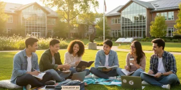 Students on campus discussing FAFSA 2026 new rules and financial aid
