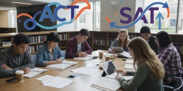 Students preparing for standardized tests like ACT and SAT for US college admissions in 2026