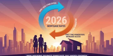 2026 housing market forecast with mortgage rates and first-time buyer affordability