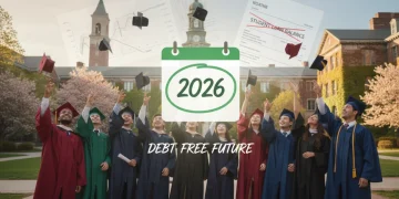 Graduates celebrating with documents, symbolizing federal student loan forgiveness relief