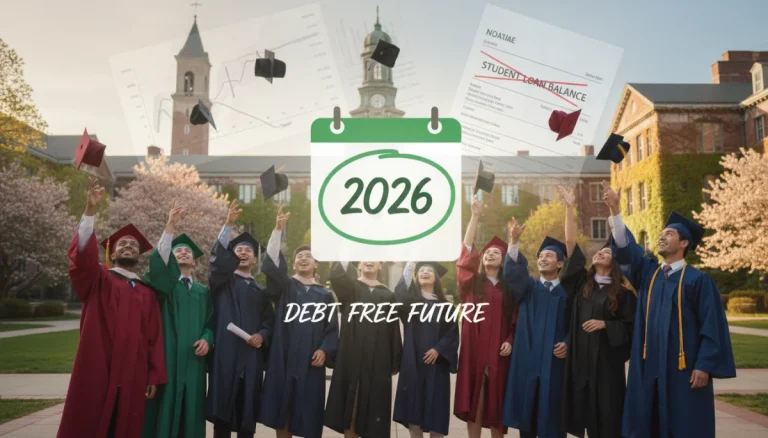 Graduates celebrating with documents, symbolizing federal student loan forgiveness relief