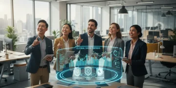 Professionals analyzing future job market trends and in-demand certifications for 2026